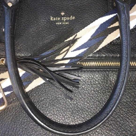 SOLD Kate Spade New York Pebbled Leather Satchel in Black - Picture 3 of 9